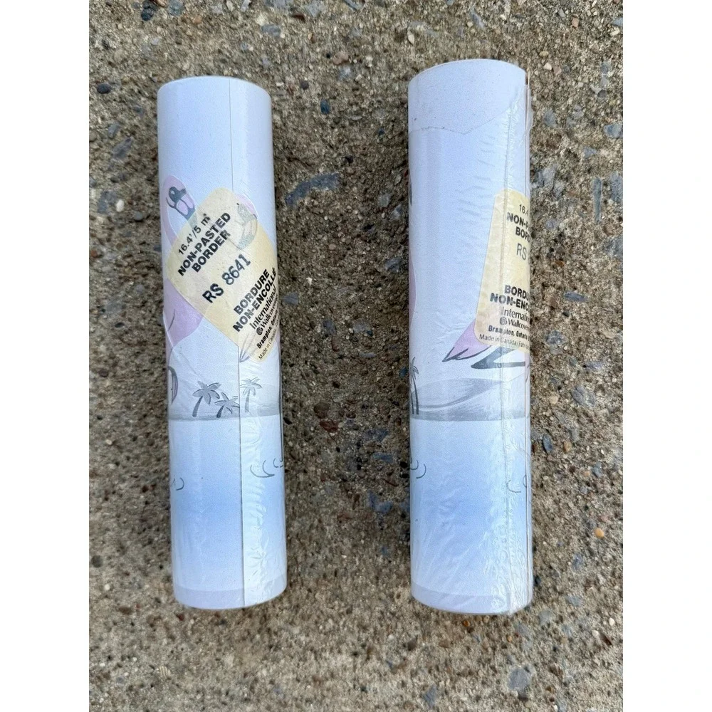 VTG International Wallcovering Flamingo Wallpaper Border 2 Roll RS 8641 Tropical